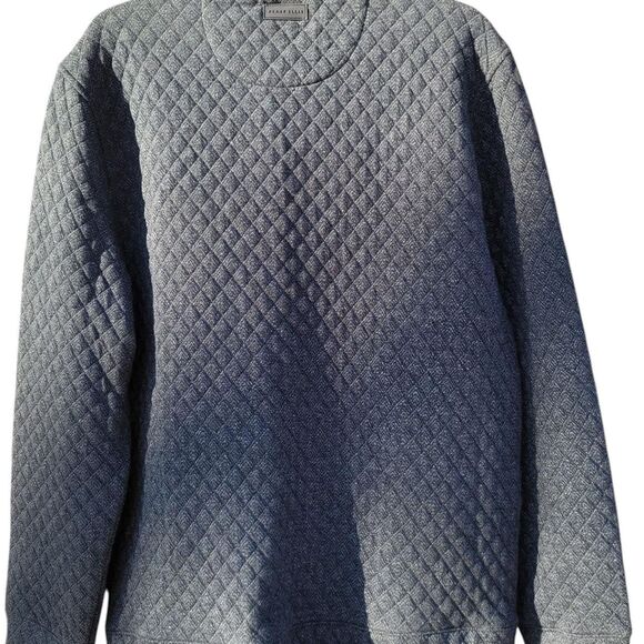 NWT Perry Ellis Men's Dark Saphire Blue Full Zip Quilted Jacket, Large - Picture 5 of 7